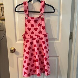 Hot Topic Pink and Red Heart Mini Dress
